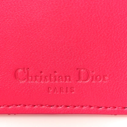 Christian Dior Lambskin Cannage Lady Dior Card Holder Fuchsia 7 of 11