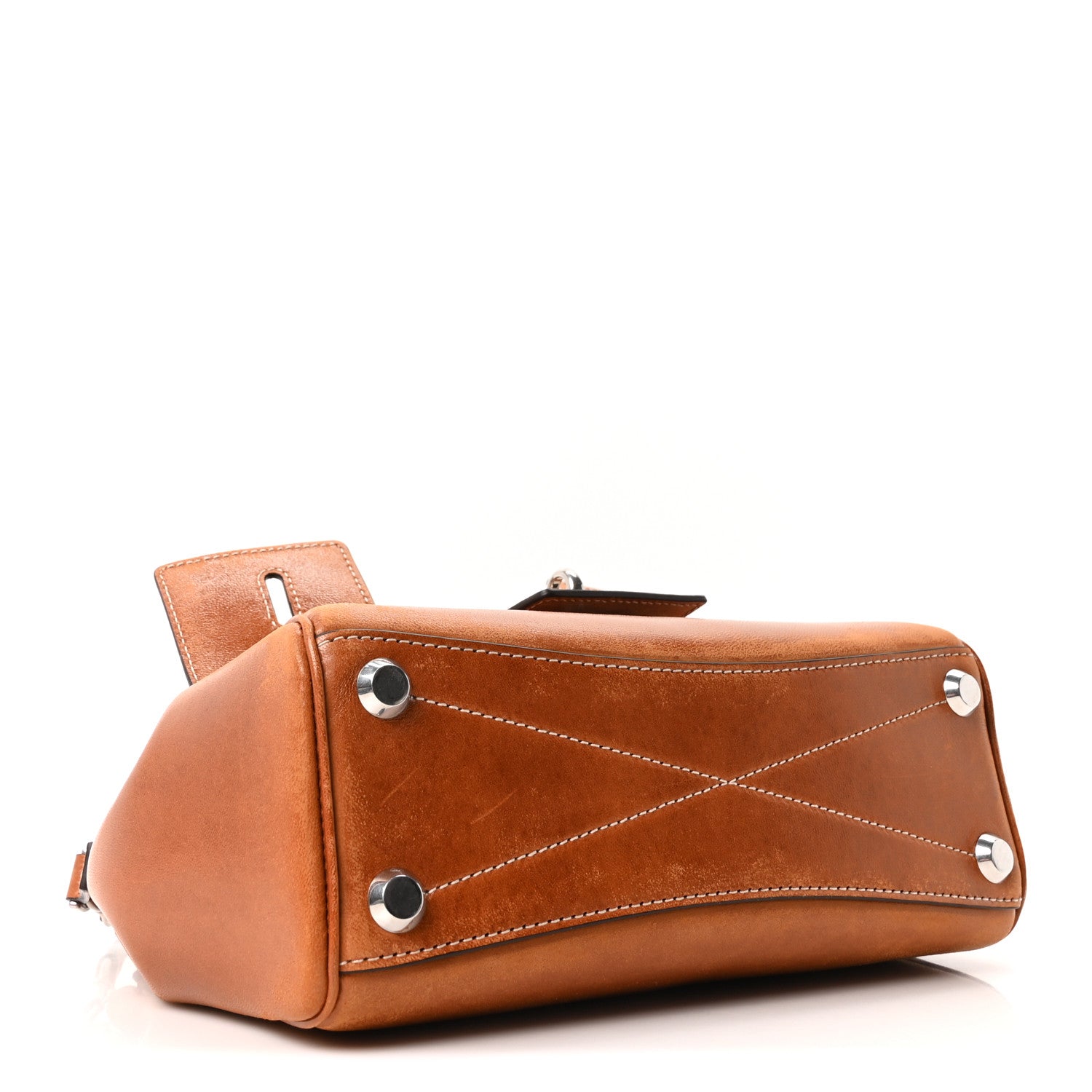 Balenciaga Vegetable Tanned Lambskin Mini Bel Air Carry All Bag Tan Cowboy 4 of 9