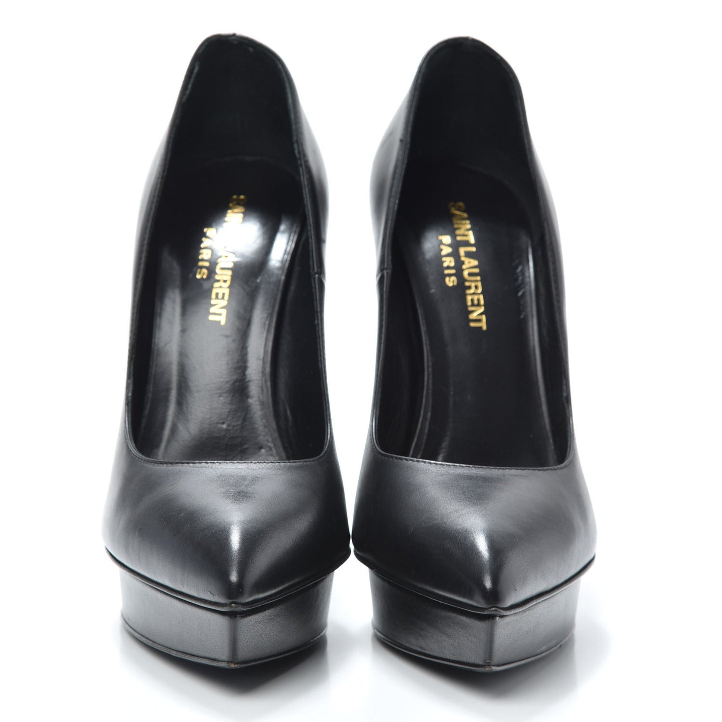 Pebbled Patent Calfskin Janis 105 Pumps Black