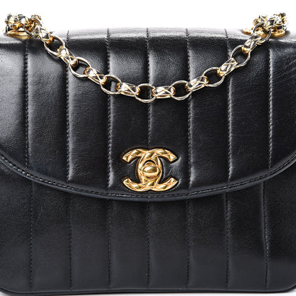 Chanel Lambskin Vertical Quilt Small Single Flap Black 7 of 20