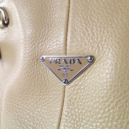 Prada Leather Shoulder Bag Beige 6 of 10