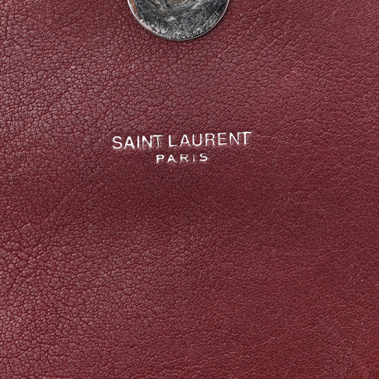 Saint Laurent Sheepskin Matelasse Chevron Monogram Medium College Bag Rouge Legion 6 of 13