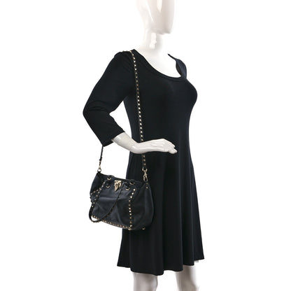 Valentino Garavani Vitello Small Rockstud Tote Black 2 of 11