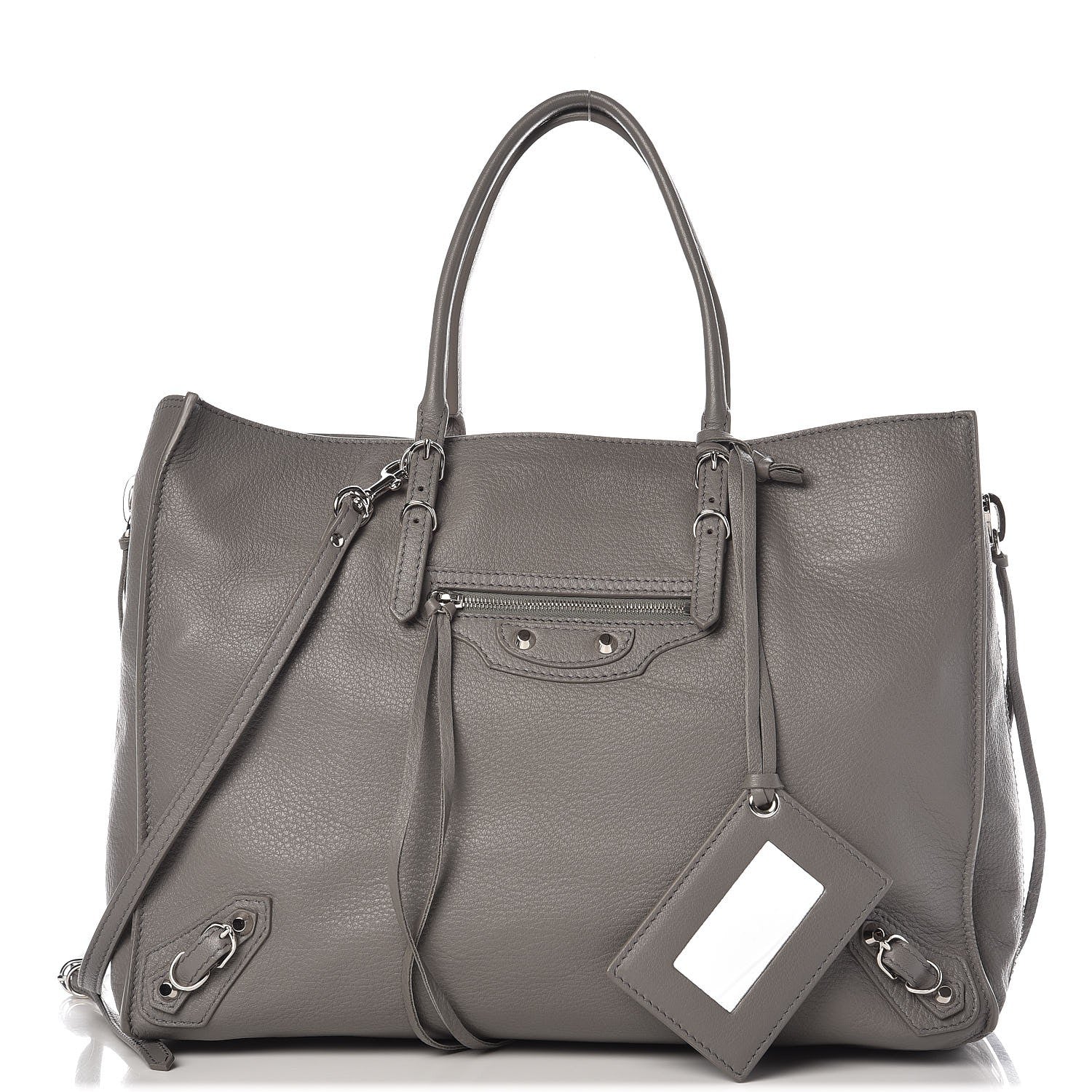 Balenciaga Veau Papier B4 Zip Around Tote Gris Acier 1 of 7