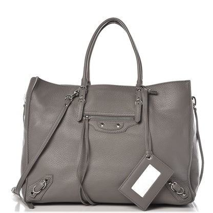 Balenciaga Veau Papier B4 Zip Around Tote Gris Acier 1 of 7