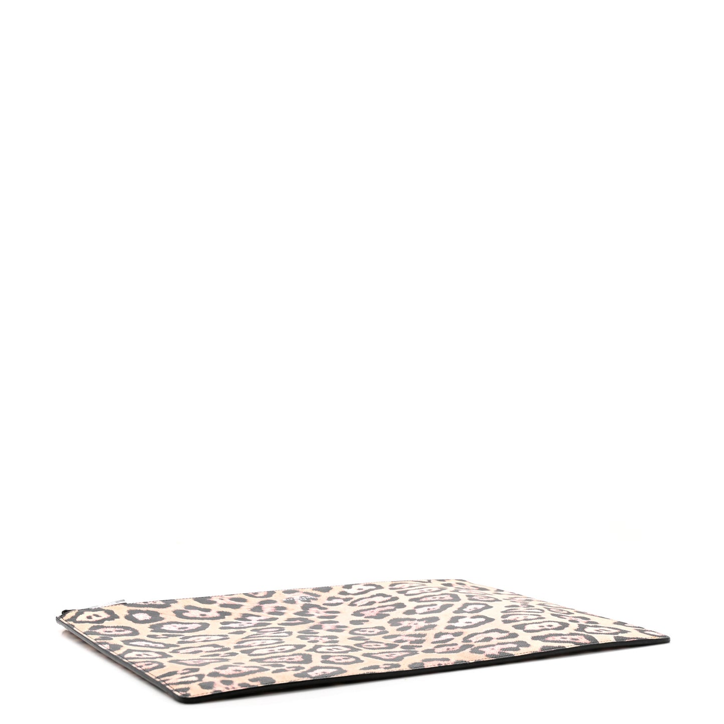 Coated Canvas Jaguar Print Zip Pouch