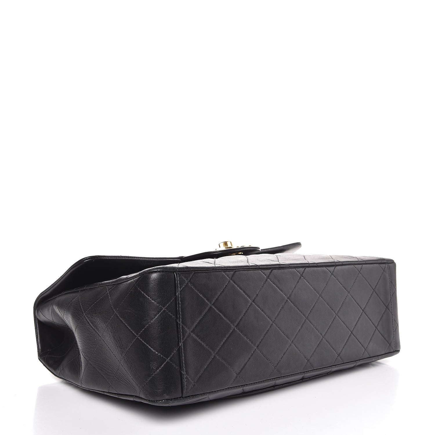 Chanel Lambskin Quilted XL Jumbo Single Flap Black 4 of 8