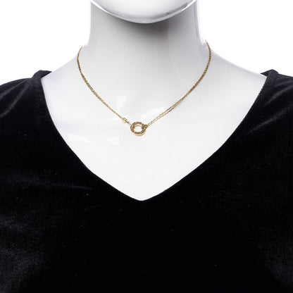 Cartier 18K Yellow Gold 2 Diamond LOVE Necklace 2 of 5