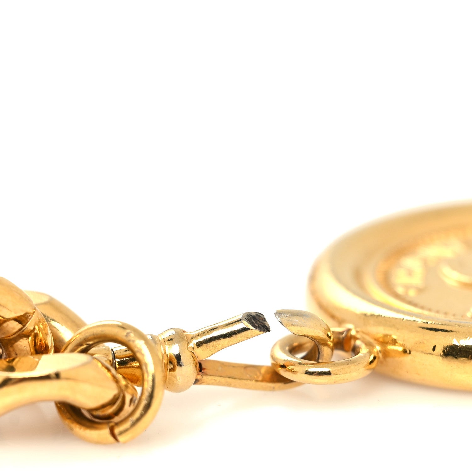 Chanel Metal Chain CC Medallion Belt Gold 5 of 5