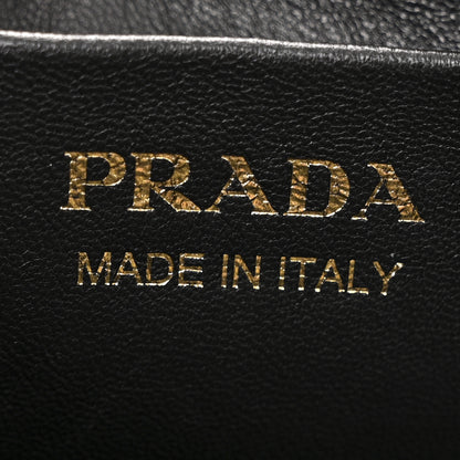 Prada Soft Calfskin Arque Shoulder Bag Black 6 of 12