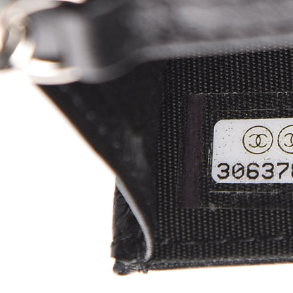 Chanel Caviar Camellia Embossed Chain Belt Bag Black 9 of 13