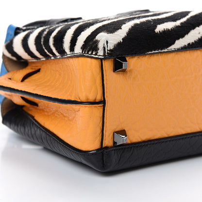 MCM Calfskin Pony Hair Zebra Print Tri-Color Mini Milla Tote Multicolor 8 of 10