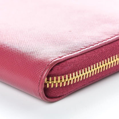 Prada Saffiano Colour Zip Around Wallet Peonia 8 of 12