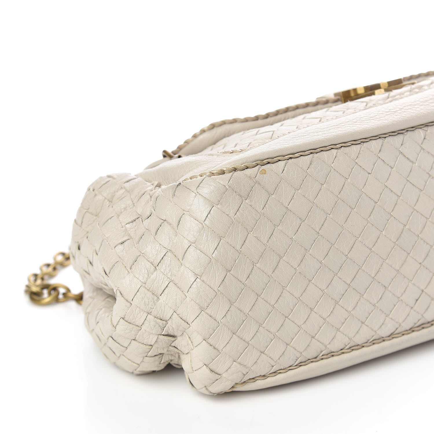 Bottega Veneta Nappa Intrecciato Napoli Shoulder Bag Cream 14 of 14
