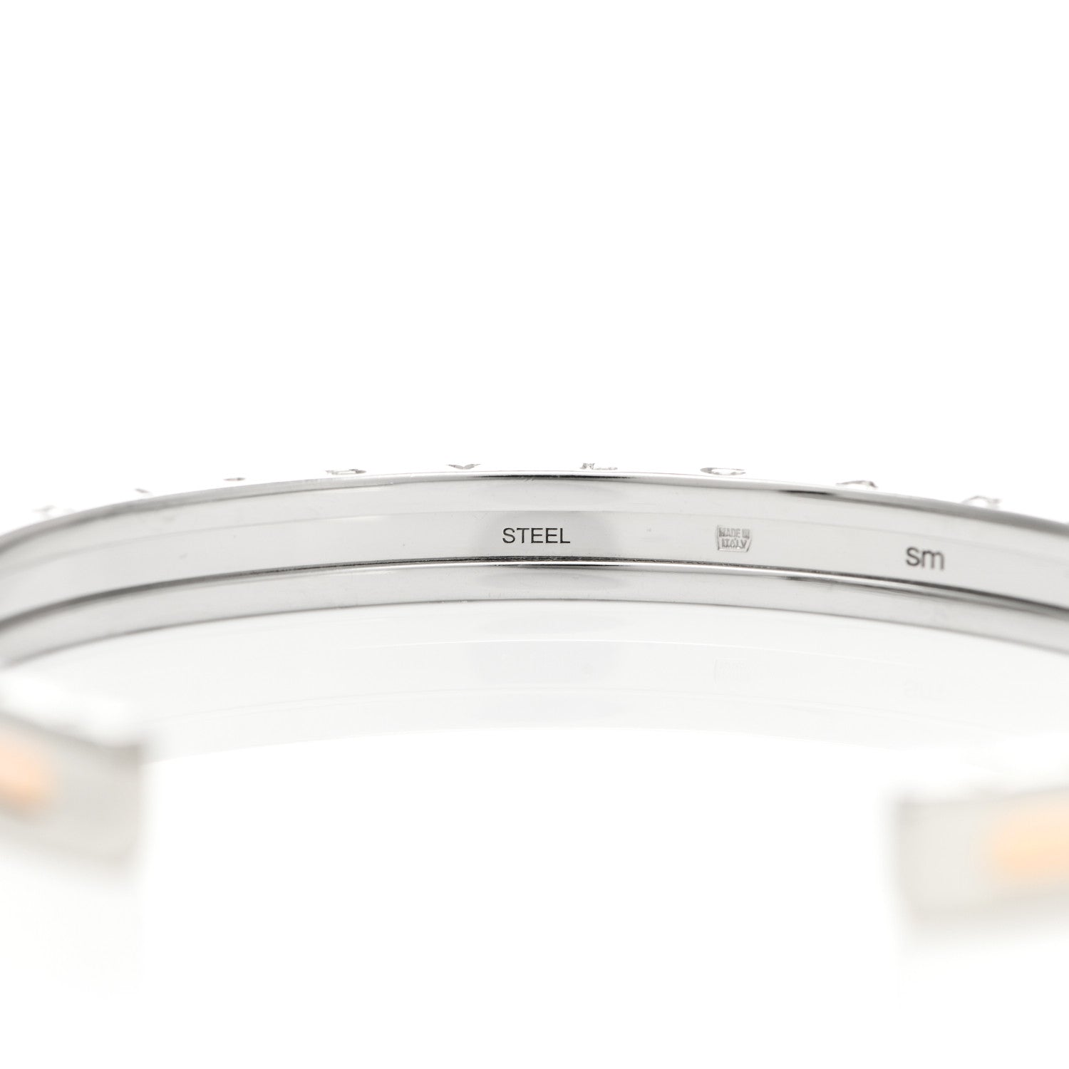 Bulgari 18K Rose Gold Stainless Steel B.Zero1 Cuff Bracelet SM 3 of 5
