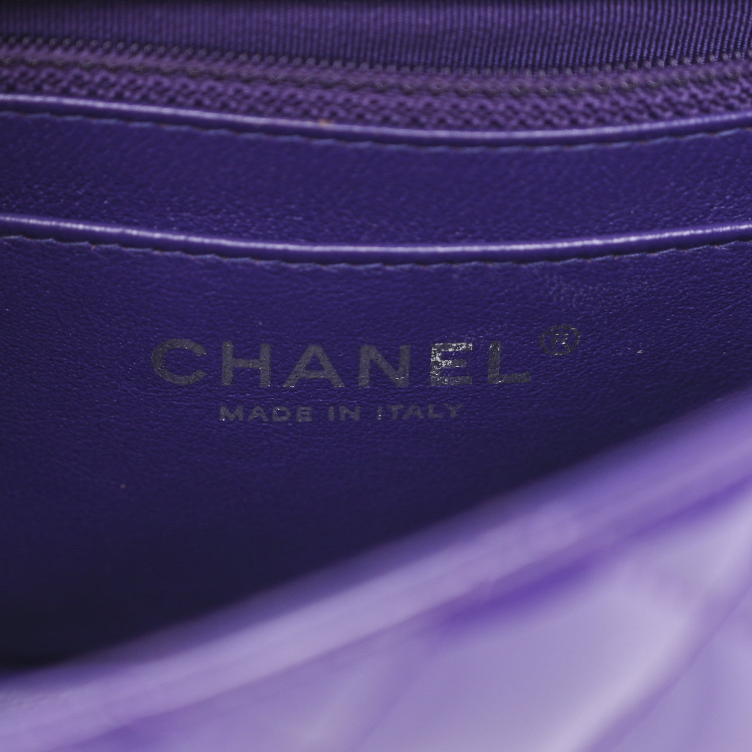 Chanel Patent Quilted Mini Rectangular Flap Purple 6 of 13