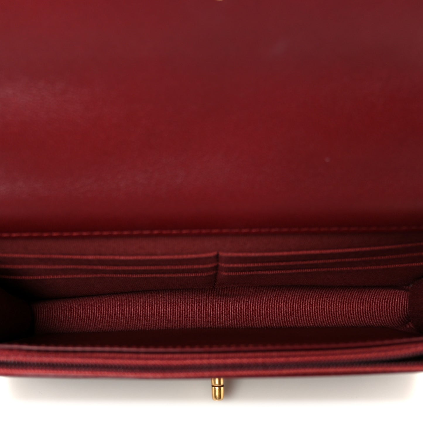 Lambskin Quilted Chanel 19 Wallet On Chain WOC Burgundy