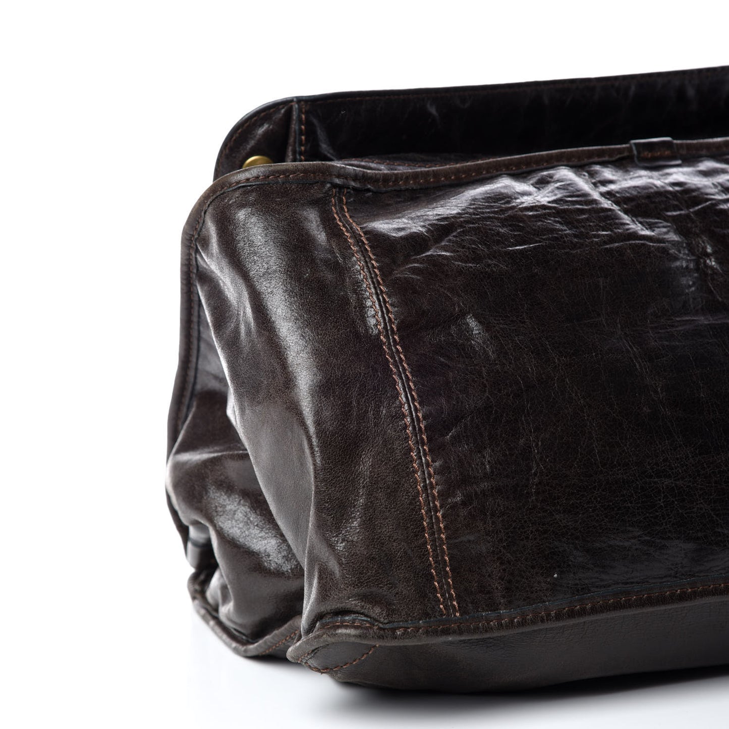Calfskin Large Bay Tote Brown