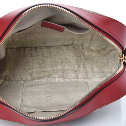 Gucci Monogram GG Supreme Web Small Webby Bee Shoulder Red 5 of 14