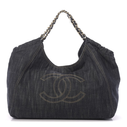 Chanel Denim XL Coco Cabas Tote Dark Blue 1 of 10