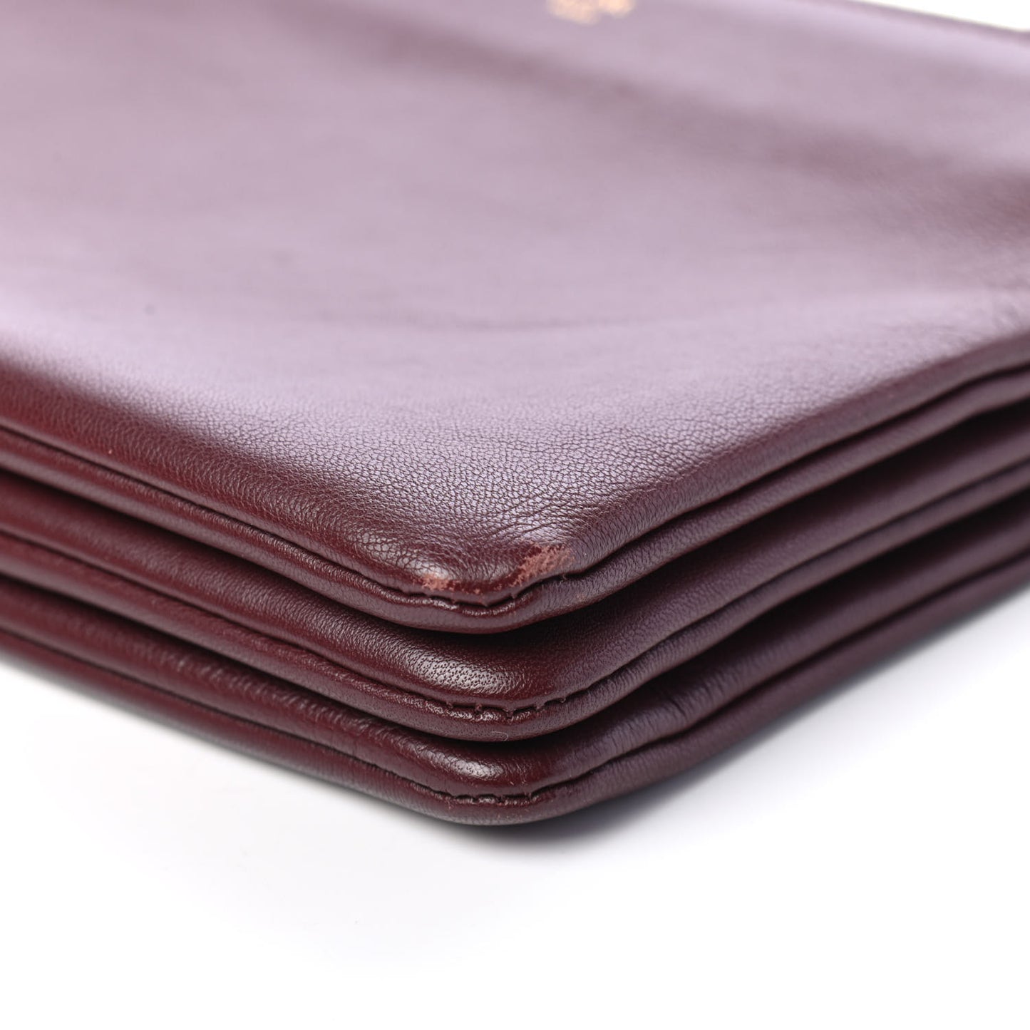 Smooth Lambskin Small Trio Crossbody Bag Burgundy