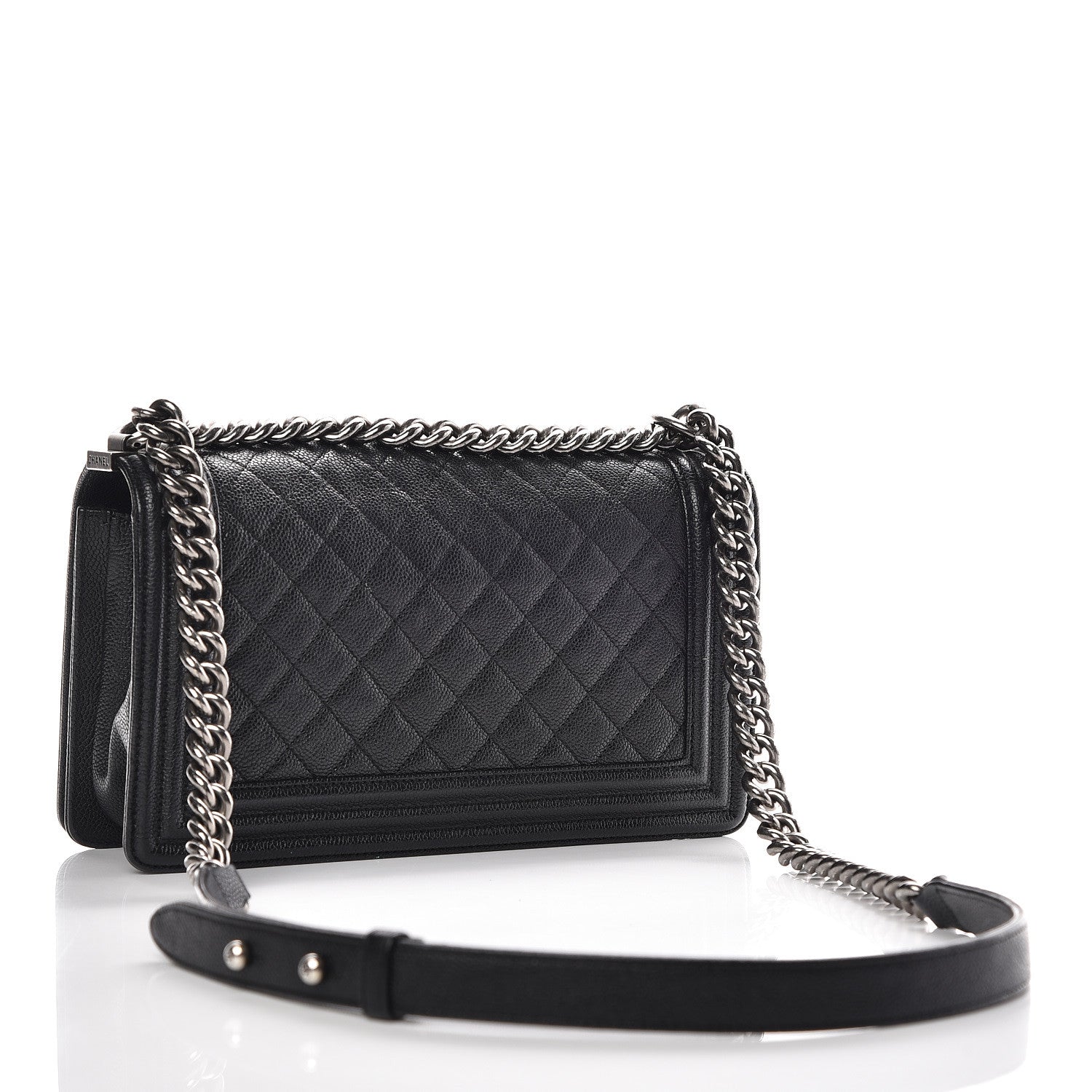 Chanel Caviar Quilted Medium Boy Flap Black 3 of 10