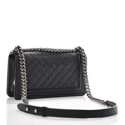 Chanel Caviar Quilted Medium Boy Flap Black 3 of 10