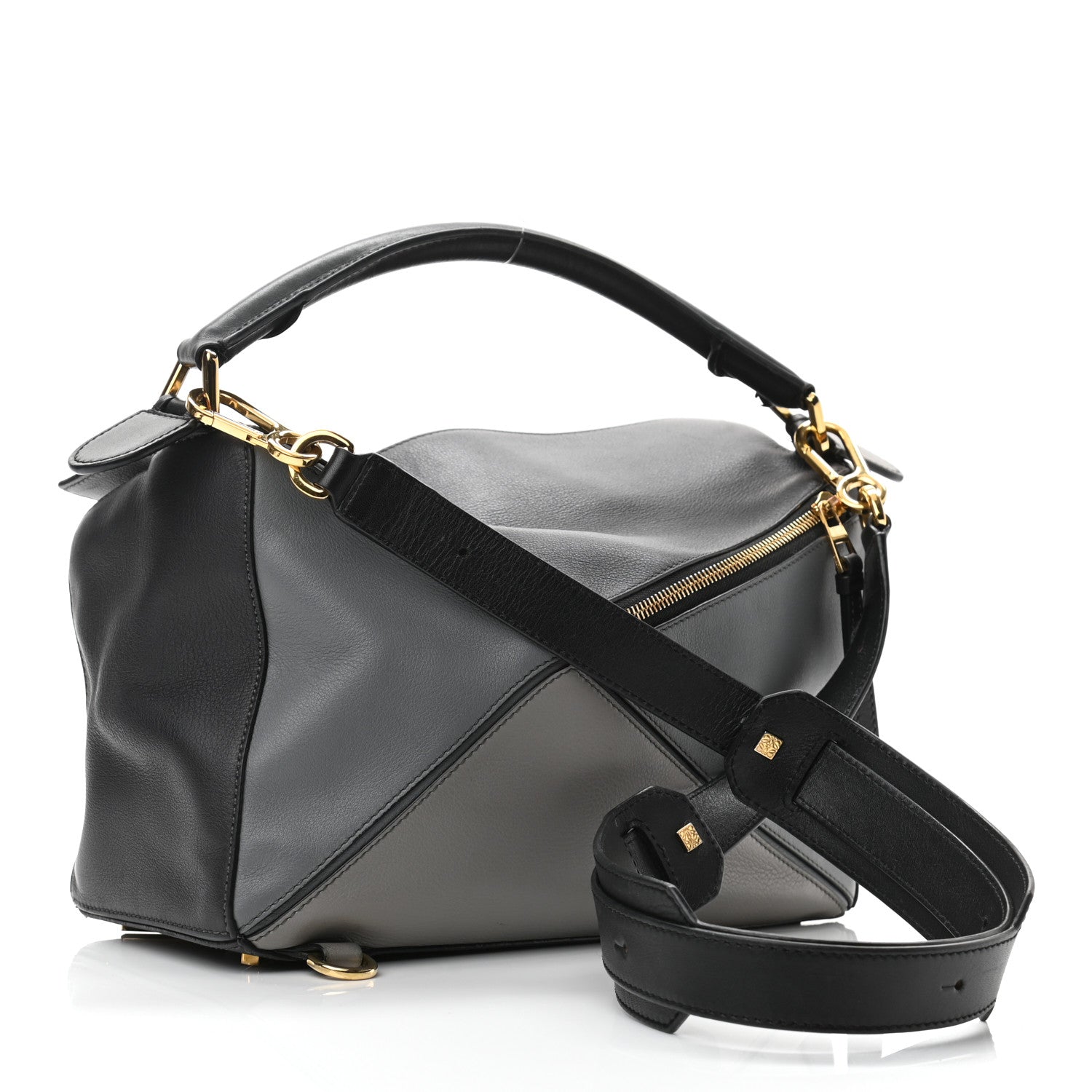 Loewe Calfskin Medium Puzzle Bag Grey Multito 3 of 9