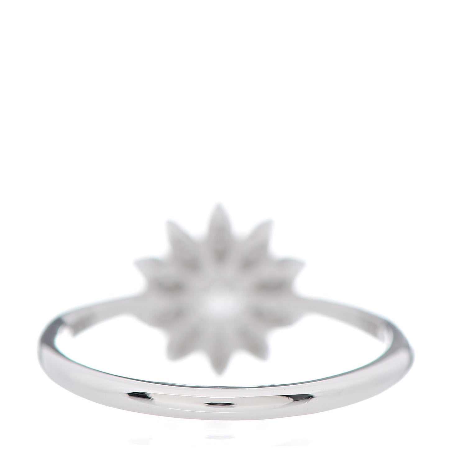 Platinum Diamond Enchant Garden Flower Ring 48 4.5