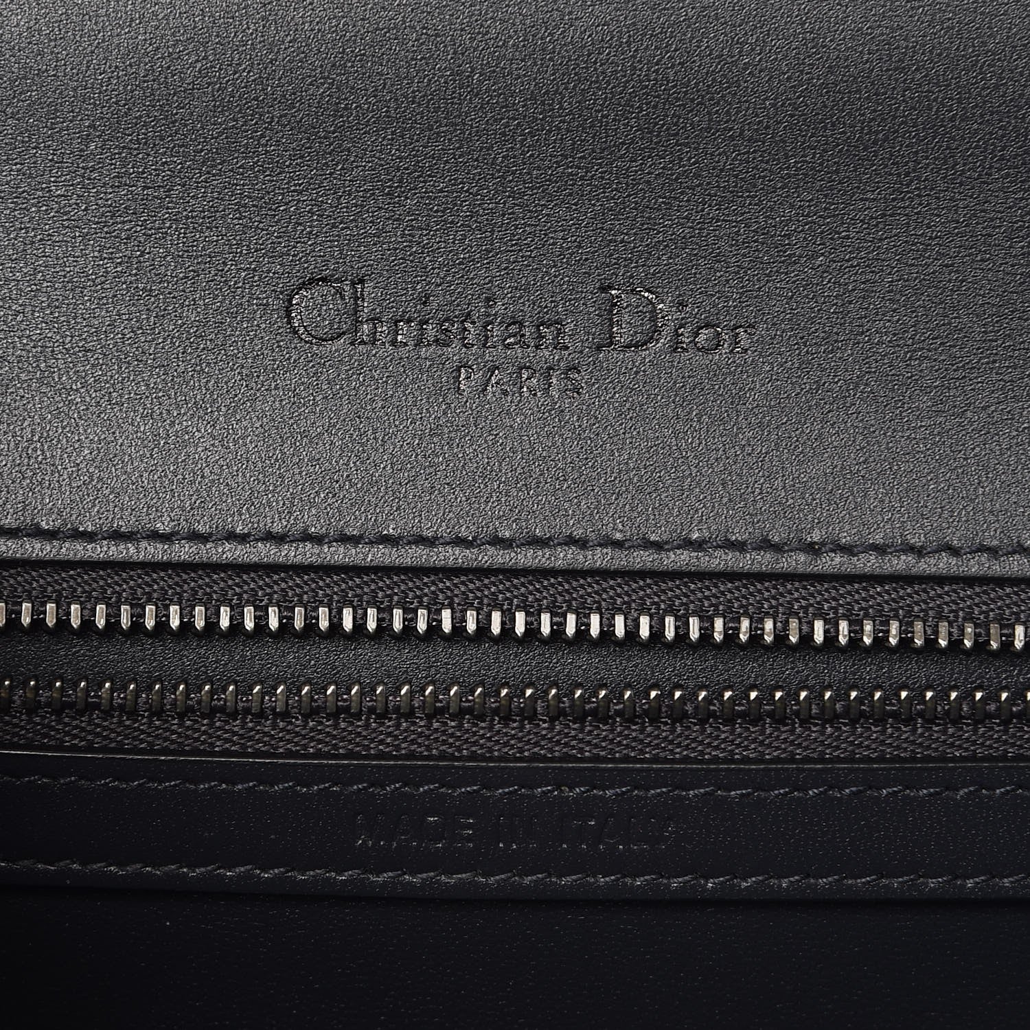 Christian Dior Metallic Patent Micro-Cannage Medium Diorama Flap Bag Graphite 6 of 7