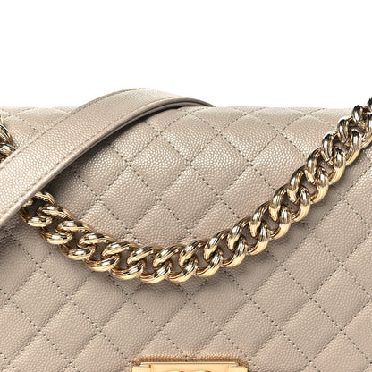Chanel Caviar Quilted Medium Boy Flap Dark Beige 8 of 11