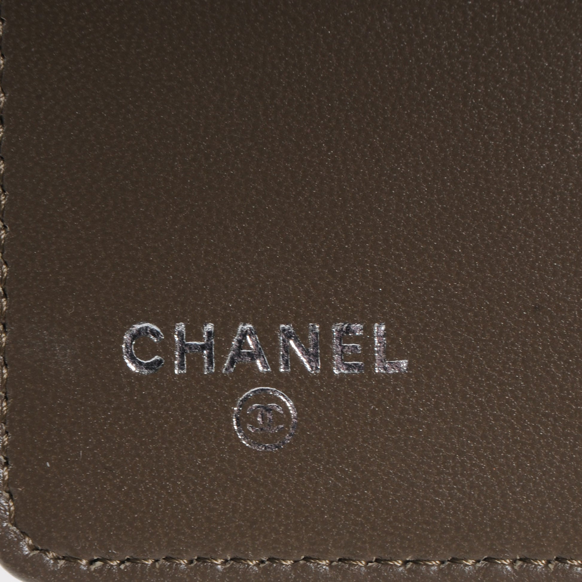 Chanel Lambskin Quilted Boy Yen Wallet Dark Green 6 of 8