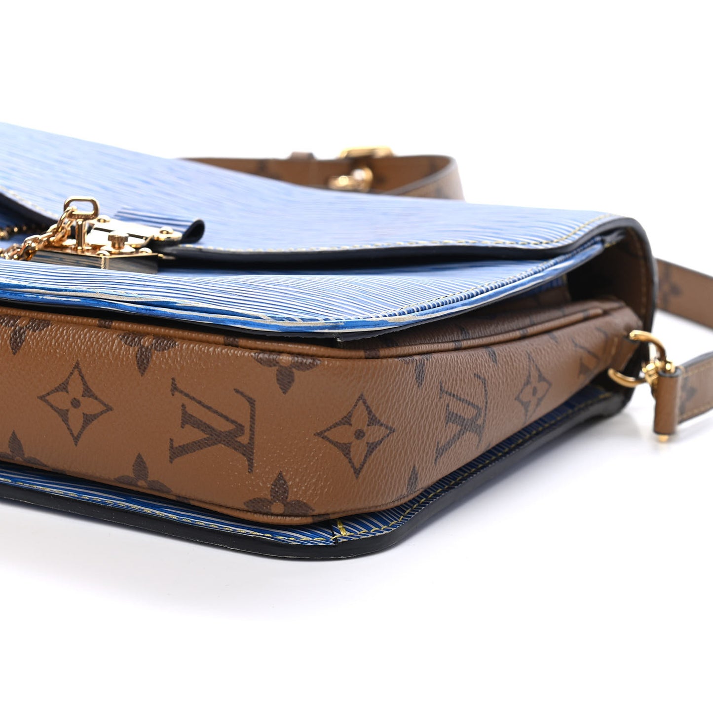 Epi Reverse Monogram Pochette Metis Denim Light