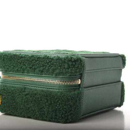Chanel Lambskin Shearling Quilted Small CC Filigree Vanity Case Green 6 of 11