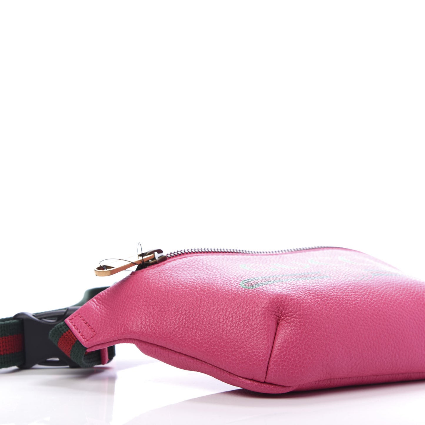 Grained Calfskin Small Logo Belt Bag Box Pink Green