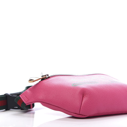 Gucci Grained Calfskin Small Logo Belt Bag Box Pink Green 9 of 11