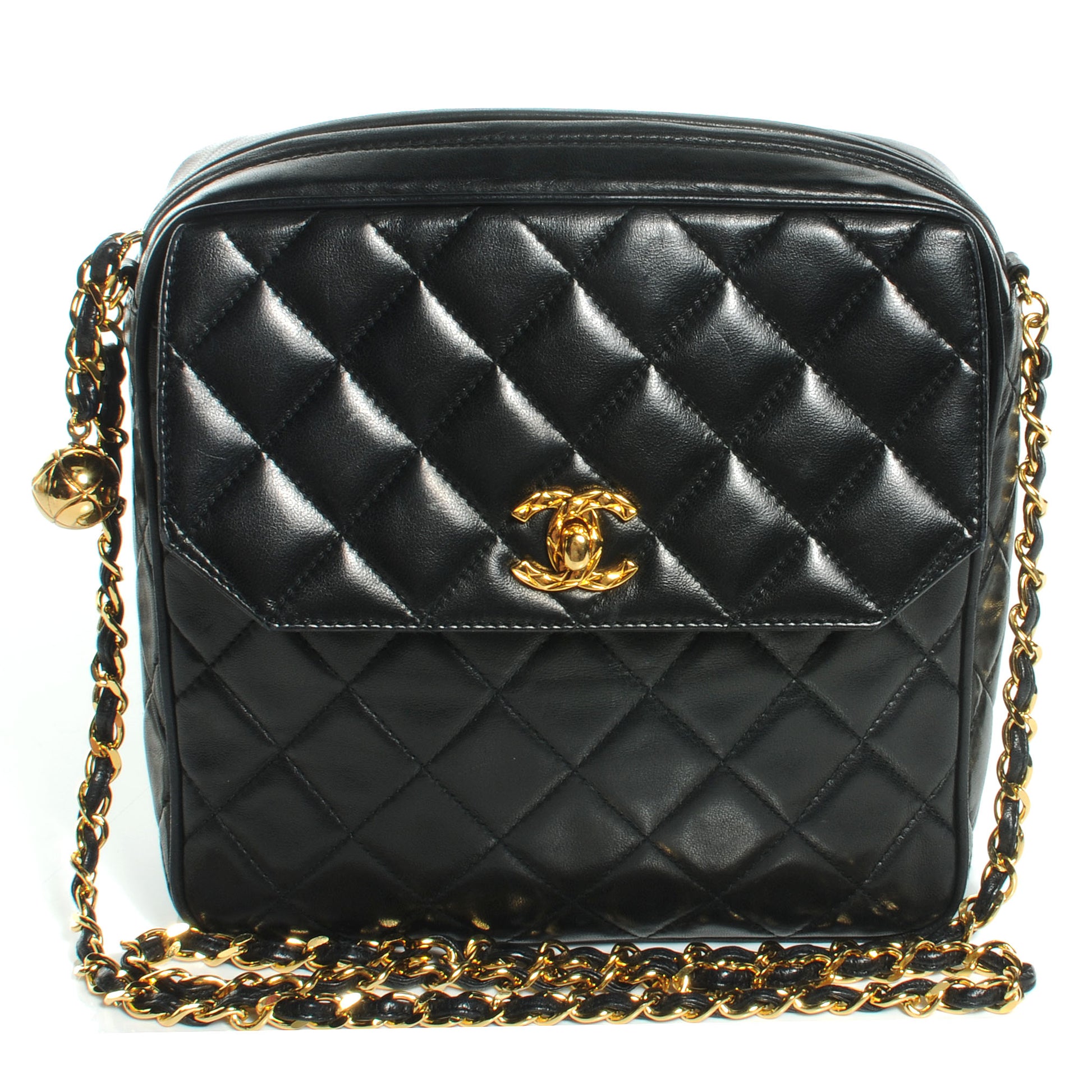 Chanel Lambskin Quilted Flap Shoulder Bag Black 1 of 9