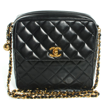 Chanel Lambskin Quilted Flap Shoulder Bag Black 1 of 9