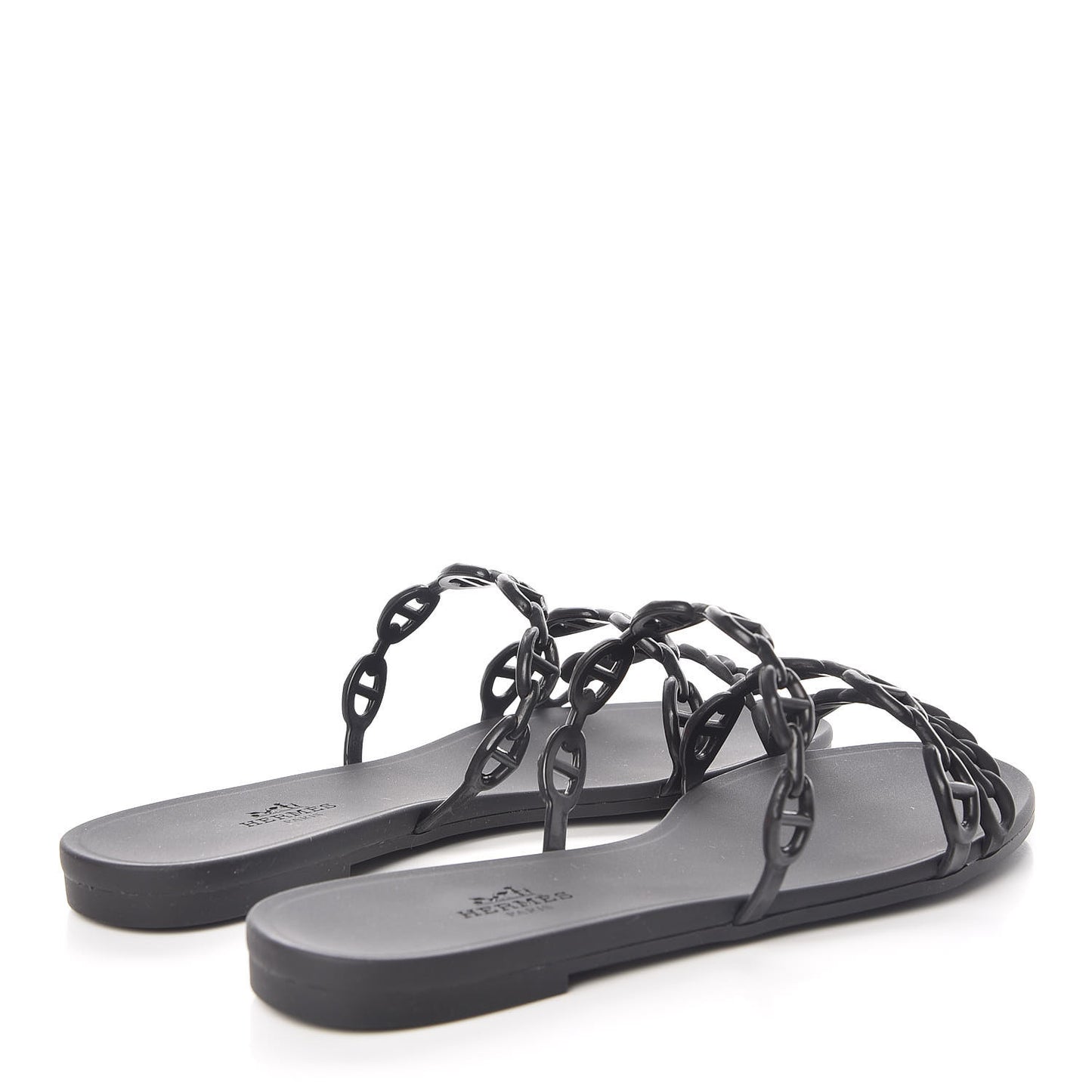 Rubber Chaine d'Ancre Rivage Sandals 37 Black