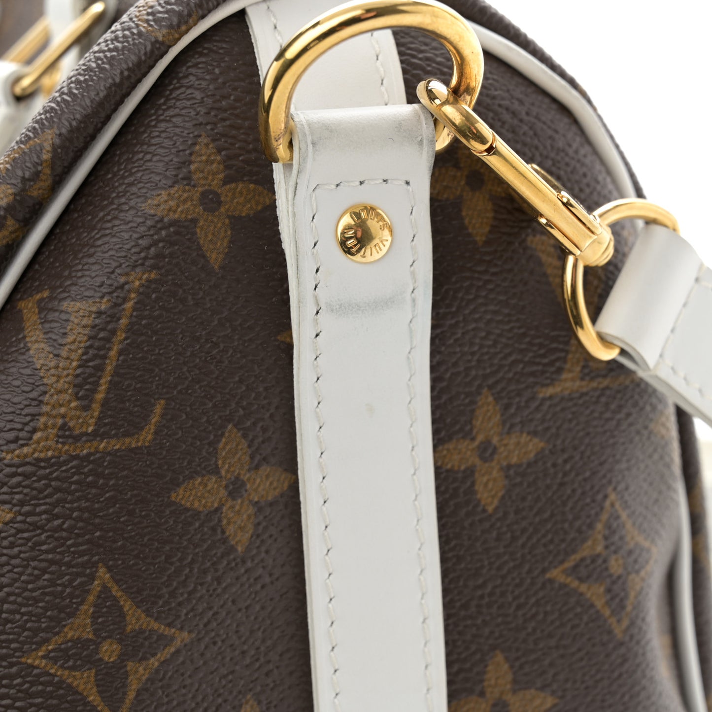Monogram LV Match Speedy Bandouliere 25 White