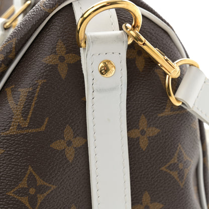 Louis Vuitton Monogram LV Match Speedy Bandouliere 25 White 10 of 12