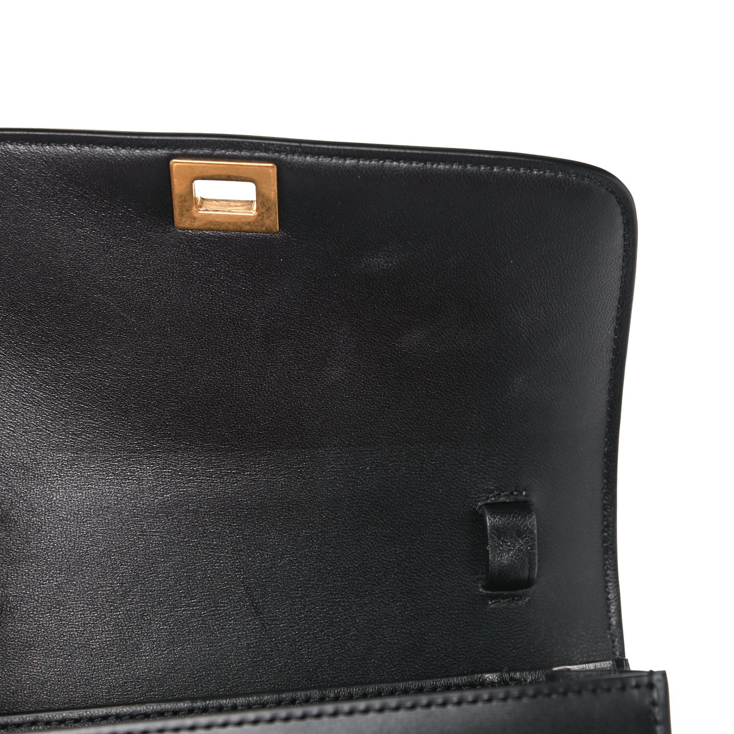 Box Calfskin Teen Classic Box Flap Bag Black