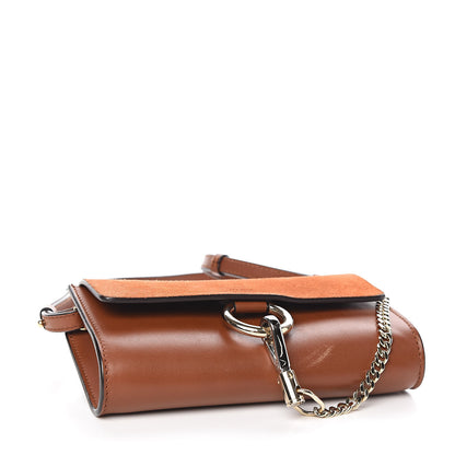 Chloe Suede Calfskin Mini Faye Shoulder Bag Tobacco 4 of 12