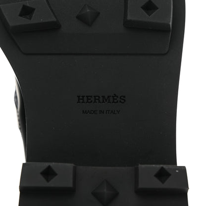 Hermes Glossed Calfskin Funk Ankle Boots 35 Black 8 of 9