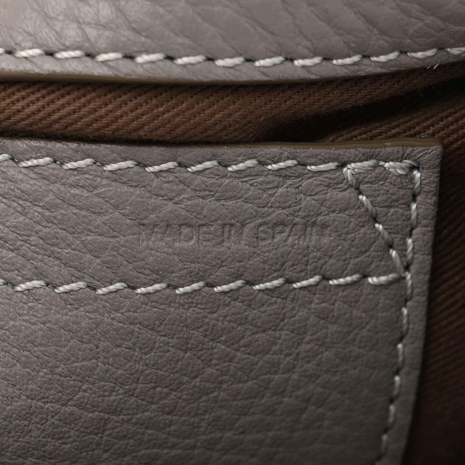 Chloe Grained Calfskin Small Marcie Saddle Bag Cashmere Grey 7 of 11