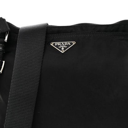 Prada Nylon Flat Messenger Bag Black 8 of 11