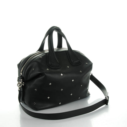 Givenchy Waxy Grained Calfskin Cross Embellished Medium Nightingale Black 3 of 7