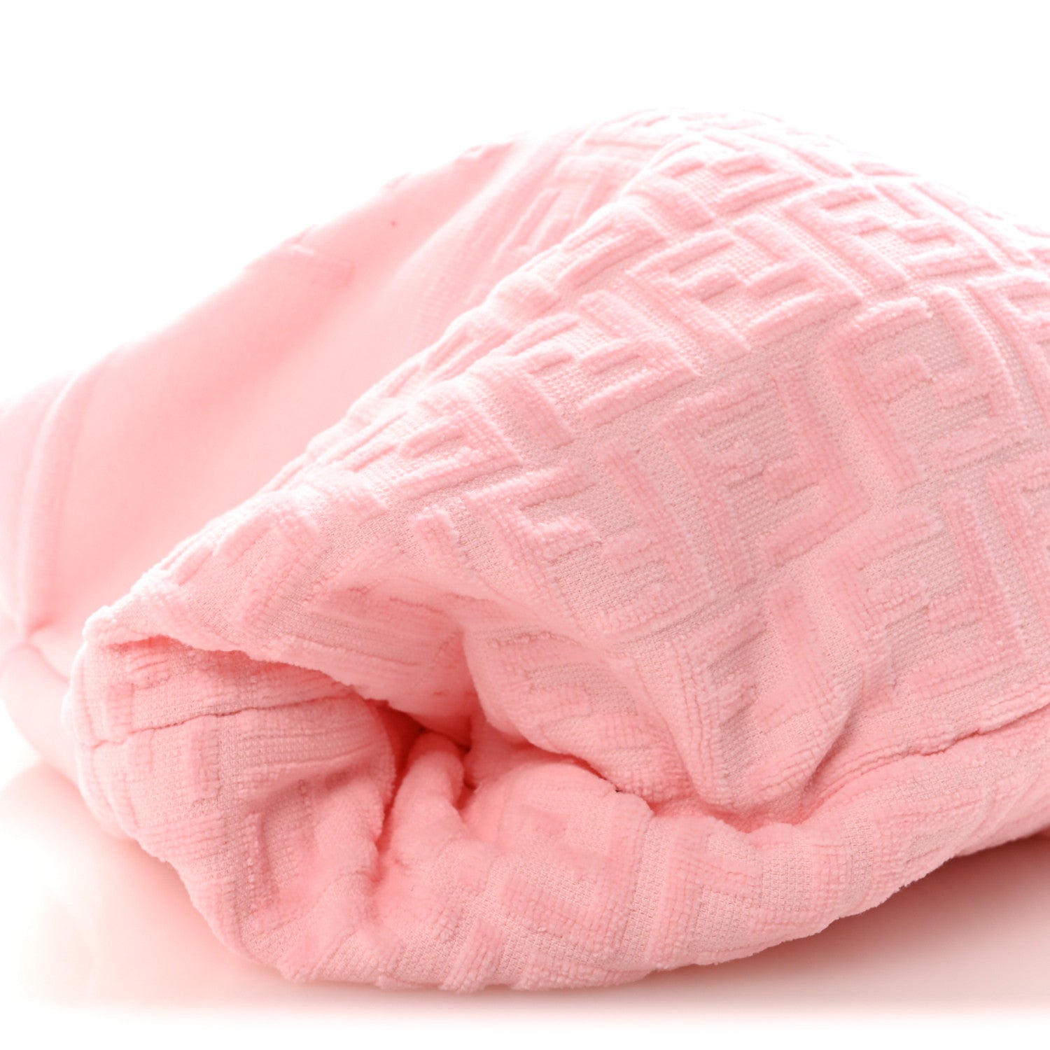 Fendi Terrycloth FF Embossed Beach Towel Tote Bag Pink 7 of 8