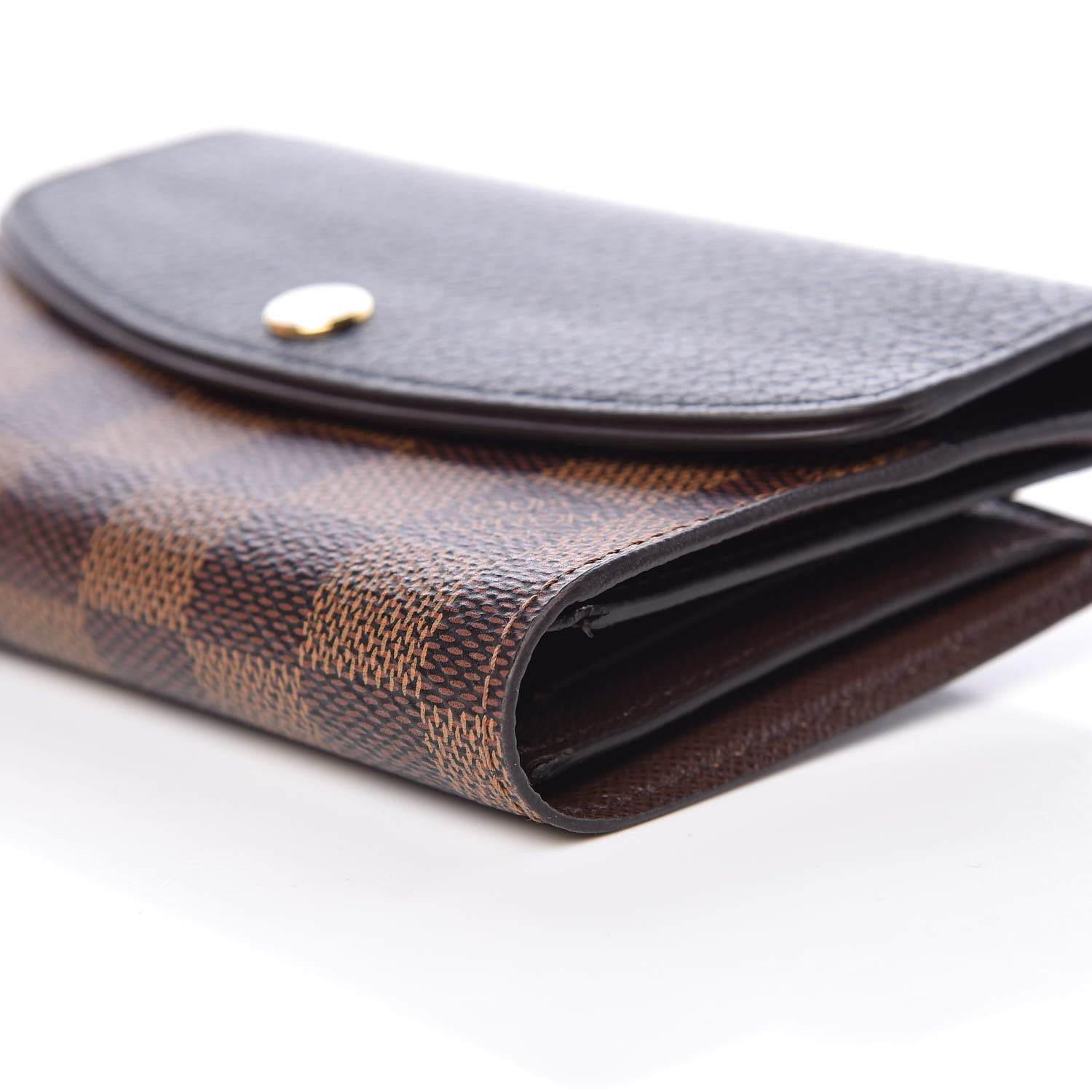 Louis Vuitton Damier Ebene Normandy Compact Wallet Black 8 of 13
