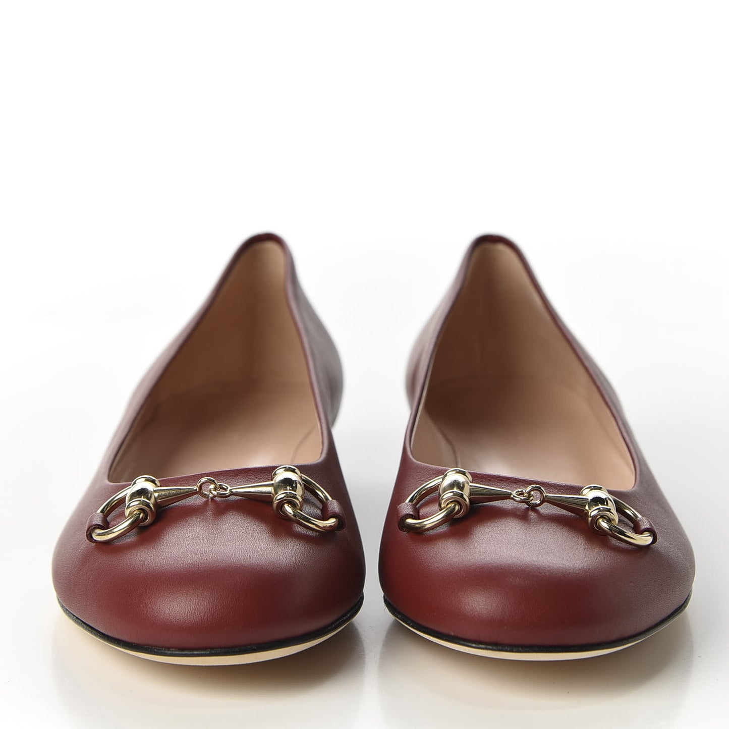 Calfskin Horsebit Ballerina Flats 37 Red
